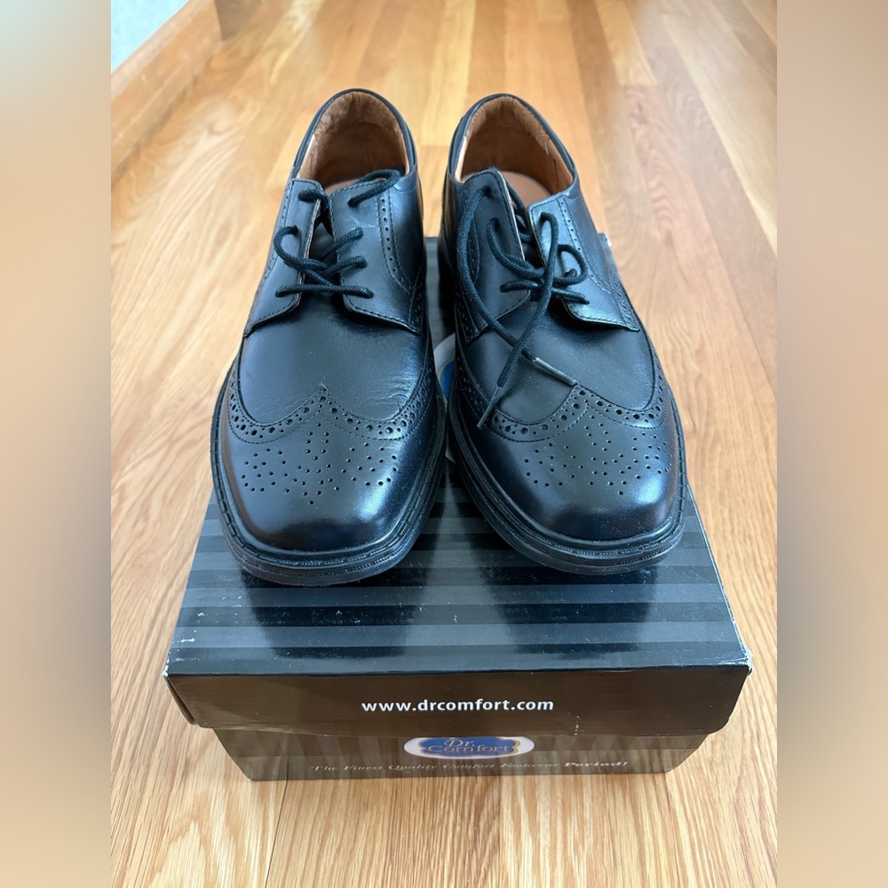 Dr. Comfort Men’s Wing Dress Shoe Size 8.5 Black